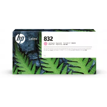 HP 832 1-litrs gaiši fuksīna lateksa tintes kasetne HP Latex 700, 700 W, 800, 800 W printeriem