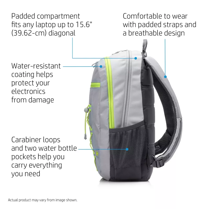 Mugursoma HP 39.62 cm (15.6 collu) Active Backpack Pelēka/Neondzeltena
