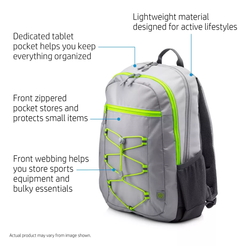 Mugursoma HP 39.62 cm (15.6 collu) Active Backpack Pelēka/Neondzeltena