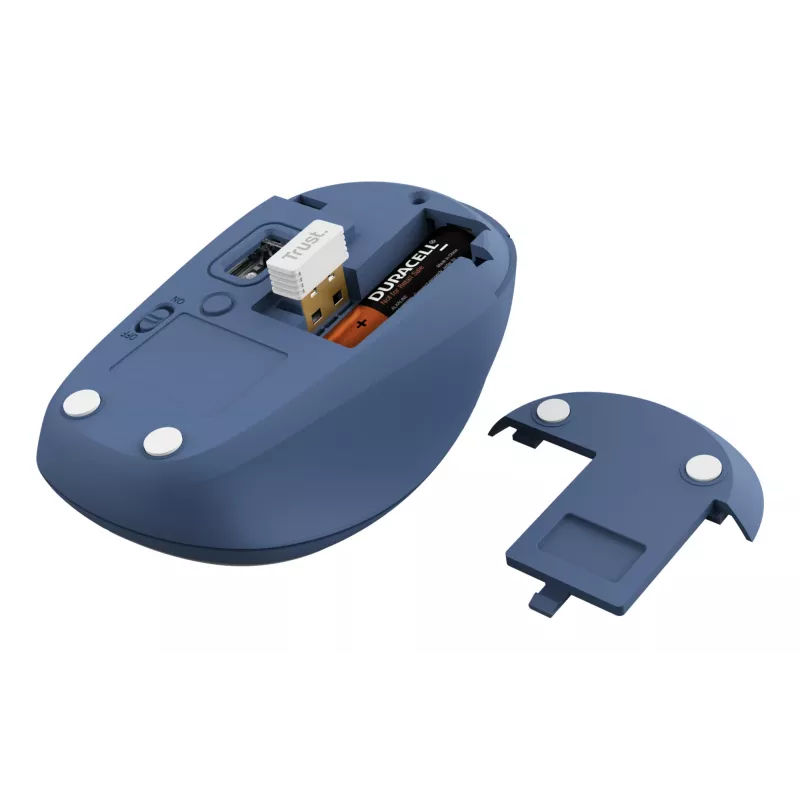 Trust Yvi+ pele Universāla Ambidekstrāla RF Bezvadu + Bluetooth Optiskā 1600 DPI