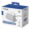 Uzlādes stacija TRUST GXT255W PS5 DualSense divu kontrolleru uzlādei, balta