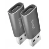 Trust Calyx USB-A uz USB-C adapteris (2 gab.) pelēks