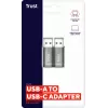 Trust Calyx USB-A uz USB-C adapteris (2 gab.) pelēks