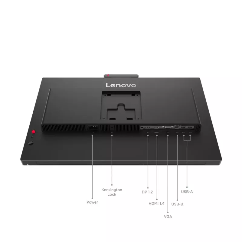 Monitors Lenovo ThinkVision T27QD-4v 27 collu (68.6 cm) Quad HD 2560×1440 IPS LCD, 6 ms, 350 cd/m², USB centrmezgls, skaļruņi, VESA, augstuma regulējums