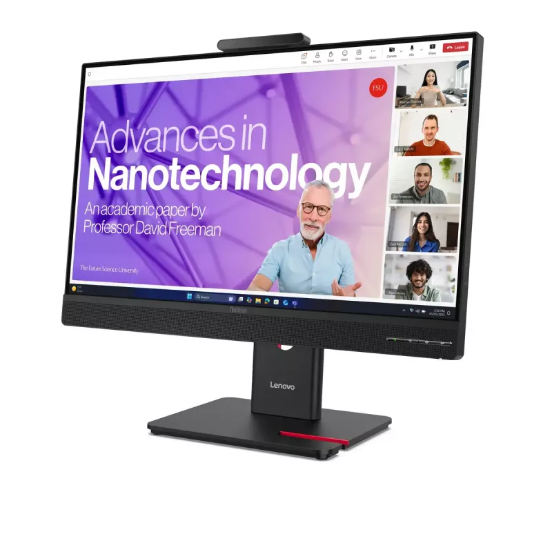 Monitors Lenovo ThinkVision T27QD-4v 27 collu (68.6 cm) Quad HD 2560×1440 IPS LCD, 6 ms, 350 cd/m², USB centrmezgls, skaļruņi, VESA, augstuma regulējums