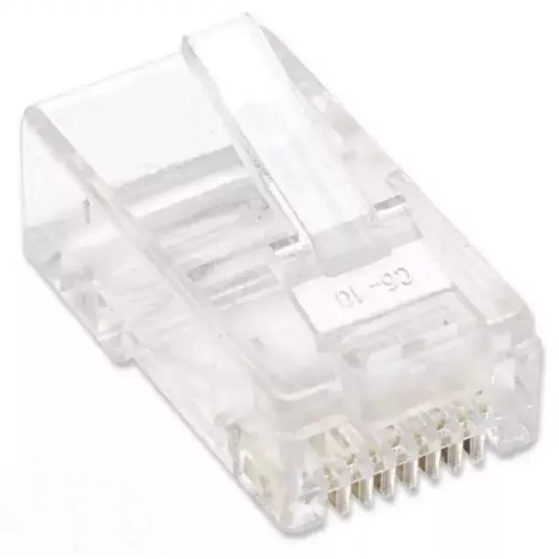 Intellinet RJ45 modulārie spraudņi, Cat5e, UTP, 2-zaru, savītai stieplei, 15 µ apzeltīti kontakti, 100 iepakojumā