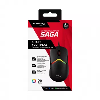 HyperX Pulsefire Saga Gaming Pele (Melnā)