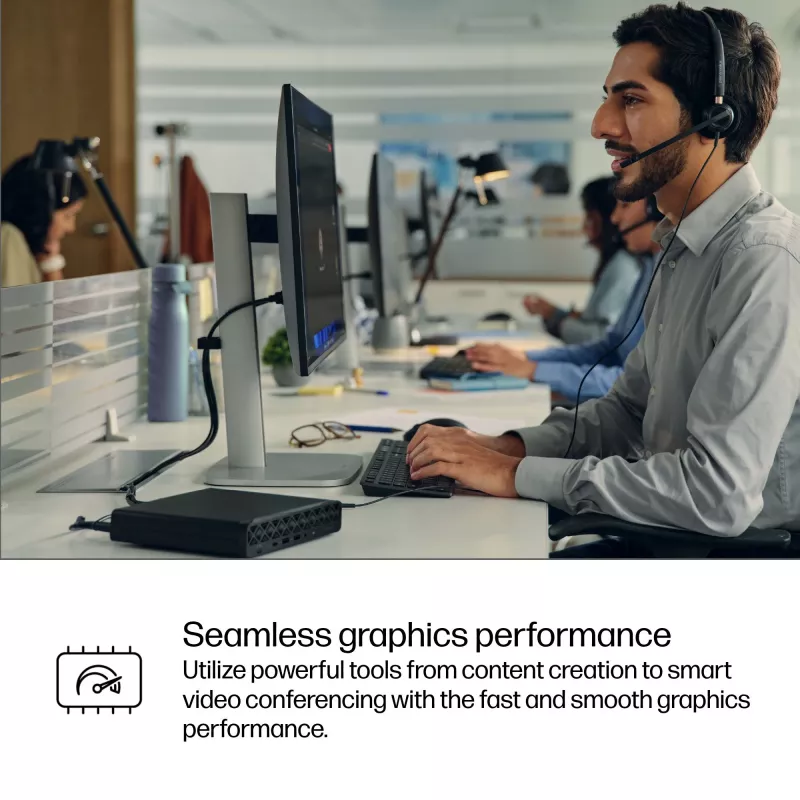 Mini dators HP ProDesk 4 G1i AI – Intel Core Ultra 7 265T, 16 GB DDR5, 1 TB NVMe SSD, Windows 11 Pro, Jack Black