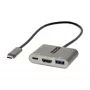 StarTech.com USB-C daudzportu adapteris, USB-C uz HDMI 4K video, 100W PD caurlaide, USB 3.0 centrmezgls 5Gbps (1xType-C/1xA), USB-C mini dokstacija, USB-C ceļojumu doks, pārnēsājama klēpjdatora dokstacija