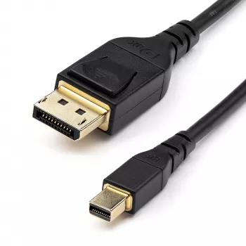 StarTech.com 2 m VESA sertificēts Mini DisplayPort uz DisplayPort 1.4 kabelis - 8K 60 Hz HBR3 HDR - Super UHD mDP uz DP 1.4 vads - plāns (34 AWG) Ultra HD 4K 120 Hz - monitora/video kabelis