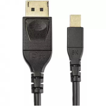 StarTech.com 2 m VESA sertificēts Mini DisplayPort uz DisplayPort 1.4 kabelis - 8K 60 Hz HBR3 HDR - Super UHD mDP uz DP 1.4 vads - plāns (34 AWG) Ultra HD 4K 120 Hz - monitora/video kabelis