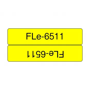 Brother FLE-6511 līmlentes kasete Melns uz dzeltena