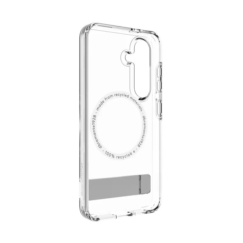 dbramante1928 Iceland Pro Qi2 Kick cietais telefona maciņš Samsung Galaxy S25 15.8 cm (6.2 inch) Caurspīdīgs