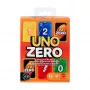 Kāršu spēle MATTEL UNO Zero — izmešanas kāršu spēle, vecums 7+, ietver kavu un rezultātu lapu