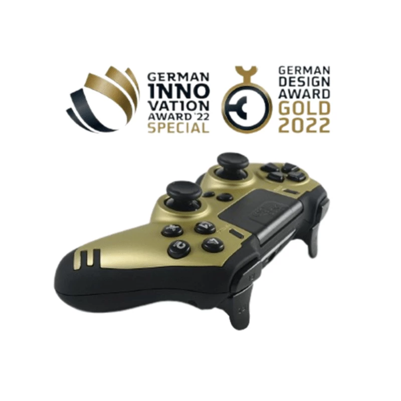 Spēļu kontrolieris Lexip Metaltech Wireless Controller Gold — PC, PS4, RF bezvadu, Micro-USB, iebūvēts LiPo akumulators