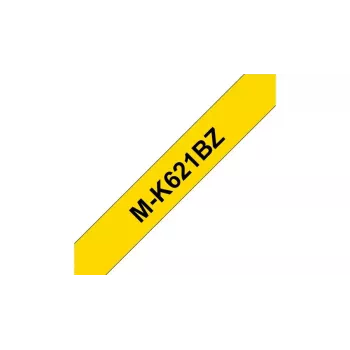 Brother M-K621BZ līmlentes kasete, melns uz dzeltena, 9 mm x 8 m