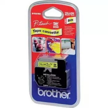 Brother M-K621BZ līmlentes kasete, melns uz dzeltena, 9 mm x 8 m