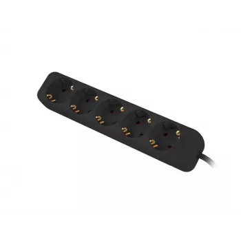 Pagarinātājs Lanberg PS0-05F-0150-BK 1.5m 5 kontaktligzdas Tips F Melns
