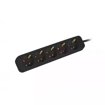 Pagarinātājs Lanberg PS0-05F-0150-BK 1.5m 5 kontaktligzdas Tips F Melns