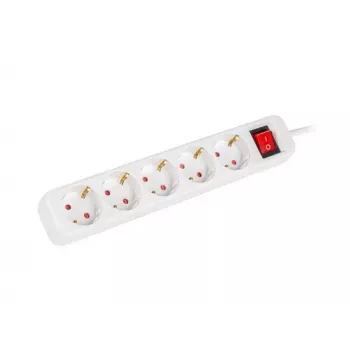 Pagarinātājs Lanberg PS1-05F-0150-W 1.5 m 5 AC kontaktligzdas Iekštelpām Balts