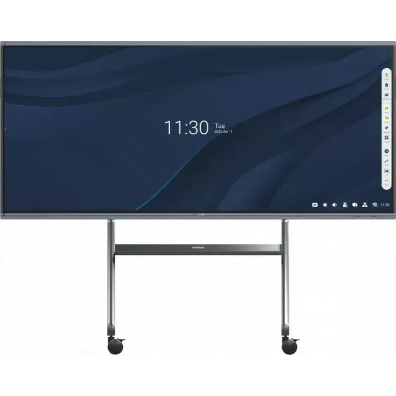 Viewsonic VB-STND-009 mobilais statīvs signāla displejiem 2,67 m (105 collas) melns, sudrabs