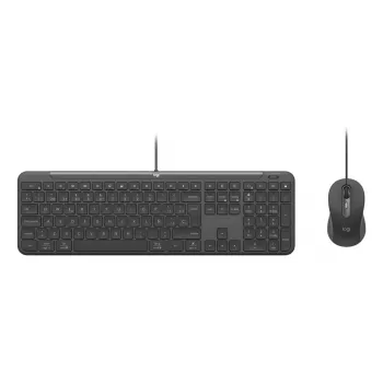 Vadu pilnizmēra tastatūra ar peli Logitech 920-013349 — USB, QWERTY US International, Graphite, 1,8 m kabelis