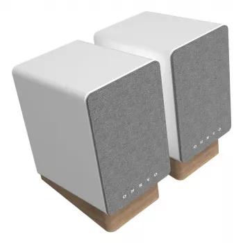 Onkyo GX-10DB 2-virzienu vadu un bezvadu skaļruņu komplekts 2.0 30 W, 70–20000 Hz, Pelēks/Balts