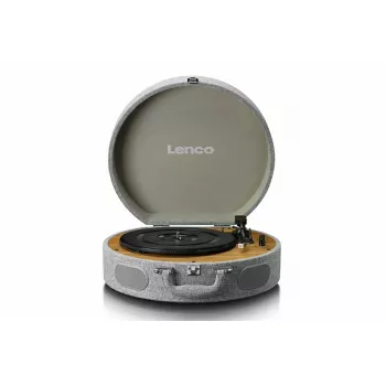 Pārnēsājams atskaņotājs Lenco LS66GY ar iebūvētiem skaļruņiem, koferītis