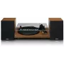 Atskaņotājs Lenco LS-480WD ar iebūvētu pastiprinātāju, Bluetooth, siksnas piedziņu, 33/45 RPM, 2×30W RMS, koka skaļruņiem