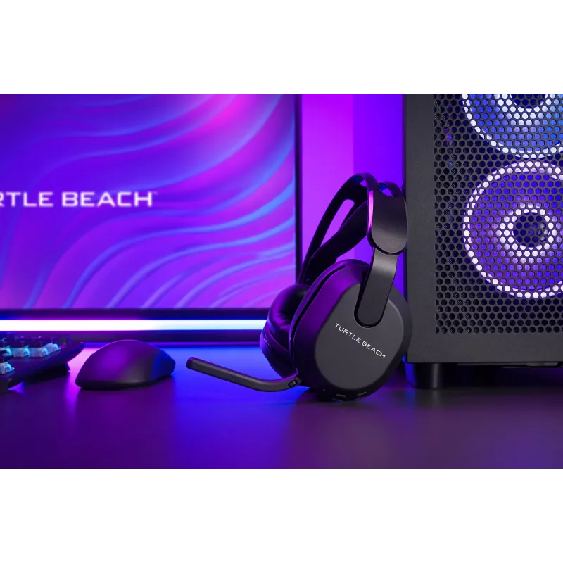 Turtle Beach Stealth 500 Melna Bezvadu Spēļu Austiņas PC, PS5, PS4 un Mobilajām Ierīcēm, līdz 40h Akumulators, Bluetooth