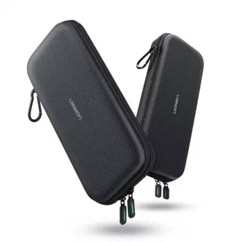 Ugreen 50974 portatīvās spēļu konsoles maciņš Nintendo EVA, Oksfordas audums, Pelēks samts
