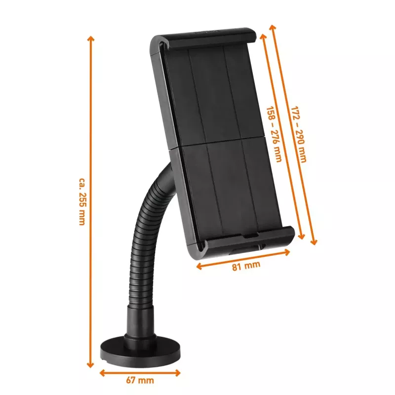 Planšetdatoru turētājs Durable TOUGH WALL/TABLE, melns