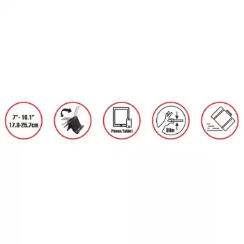 Pasīvais turētājs Reflecta Tabula Travel 23234 e-grāmatu lasītājam, viedtālrunim, planšetdatoram, UMPC, melns