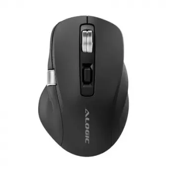 ALOGIC AMBT7KBK bezvadu pele — labā roka, RF + Bluetooth, 6400 DPI, 7 pogas, melna