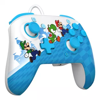 Spēļu pults PDP Mario Escape REMATCH Nintendo Switch — vadu USB, D-pad, Home poga, daudzkrāsaina