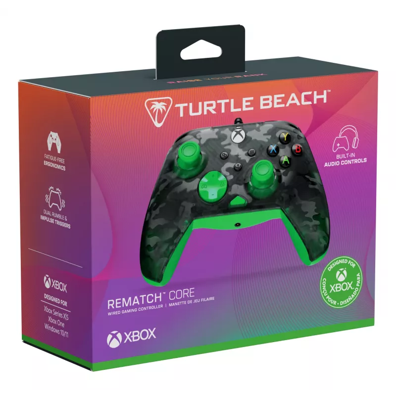 Spēļu kontrolieris Turtle Beach Rematch Core Melns Zaļš Pelēks USB vads