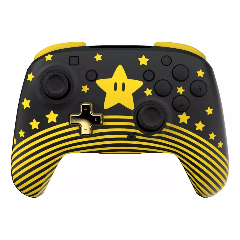 Turtle Beach Rematch Super Mario Star TBC-8101-75 bezvadu spēļu kontrolieris Nintendo Switch / Switch Lite, melns/dzeltens