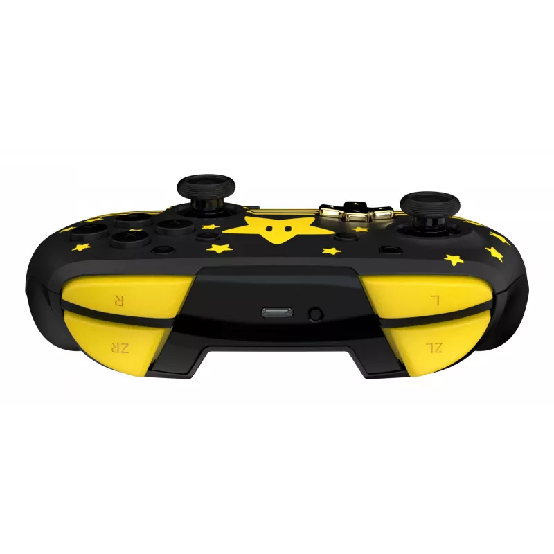 Turtle Beach Rematch Super Mario Star TBC-8101-75 bezvadu spēļu kontrolieris Nintendo Switch / Switch Lite, melns/dzeltens