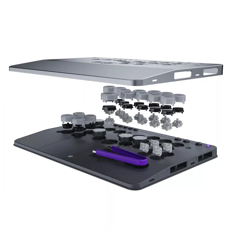 PDP Victrix Pro KO Leverless Fight Stick Grey USB kaujas kontrolieris PC, Xbox Series S, Xbox Series X