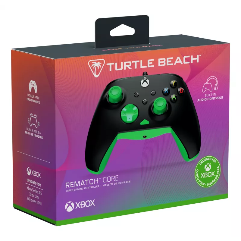 Spēļu kontrolieris Turtle Beach Rematch Core Melns Zaļš USB vads PC Xbox