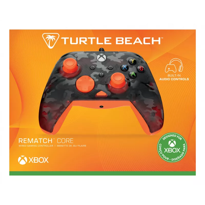 Spēļu kontrolieris Turtle Beach Rematch Core melns pelēks oranžs vadu USB