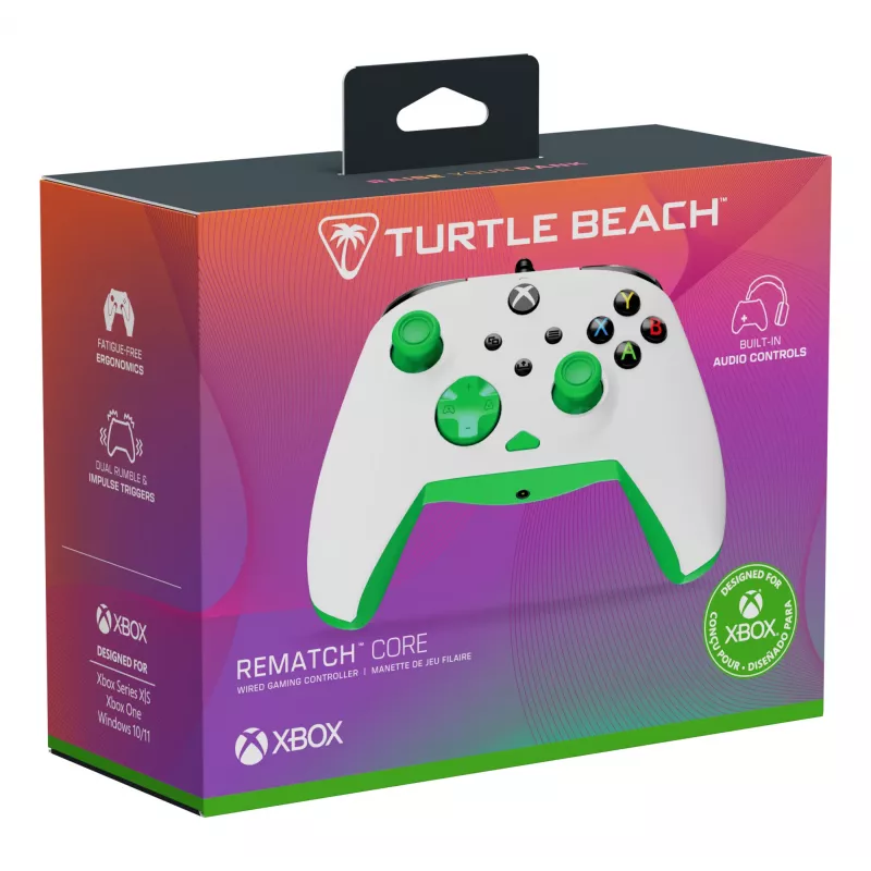 Gamepad Turtle Beach Rematch Core Zaļi Balts USB PC Xbox Series