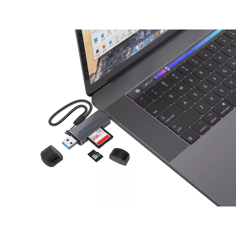 Conceptronic BIAN05G 2-in-1 USB 3.0 divu spraudņu karšu lasītājs, SD/MicroSD 3.0, UHS-I