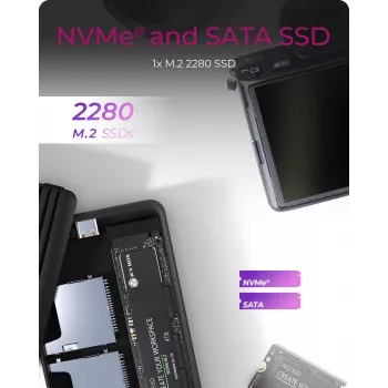 ICY BOX IB-CR602M-C31 SSD korpuss M.2 melns