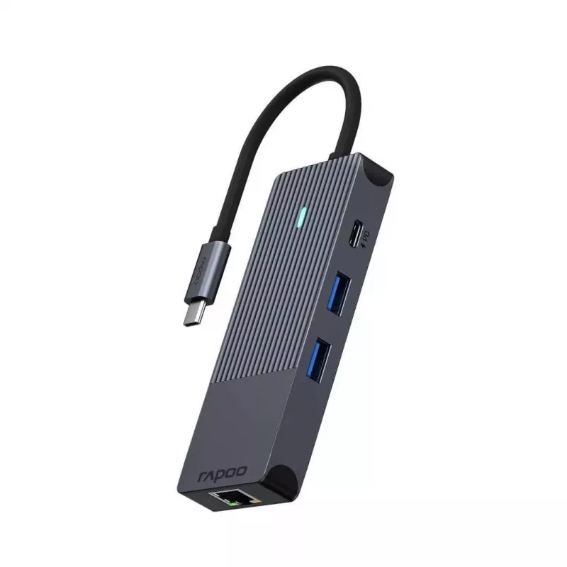 Saskarnes karte Rapoo UCM-2004 HDMI RJ-45 USB 3.2 Type-C