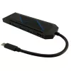 USB centrmezgls LC-Power LC-HUB-C-MULTI-6-RGB Type-C 5000 Mbit/s Melns