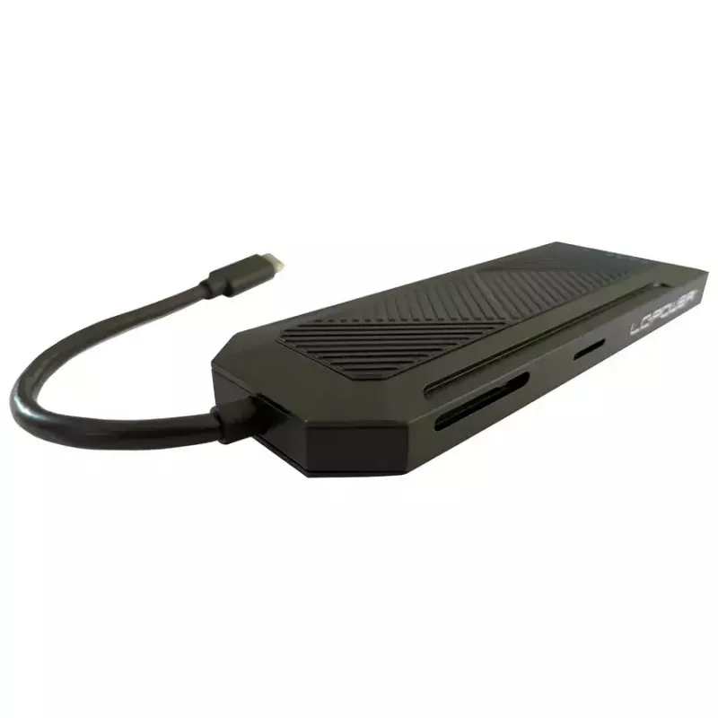 USB centrmezgls LC-Power LC-HUB-C-MULTI-6-RGB Type-C 5000 Mbit/s Melns