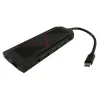 USB centrmezgls LC-Power LC-HUB-C-MULTI-6-RGB Type-C 5000 Mbit/s Melns