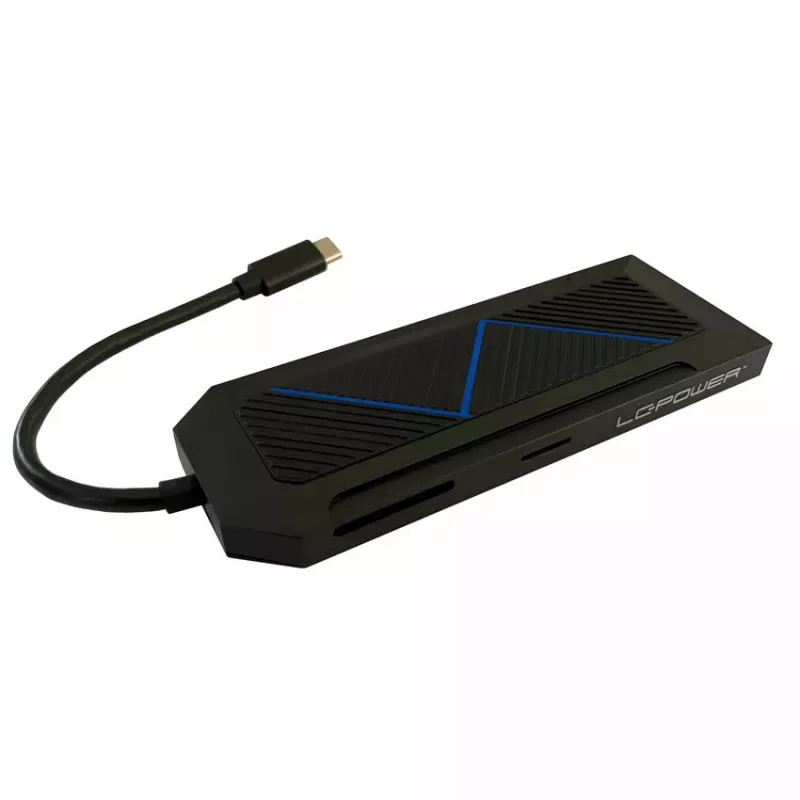 USB centrmezgls LC-Power LC-HUB-C-MULTI-6-RGB Type-C 5000 Mbit/s Melns
