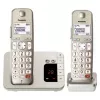 DECT telefons Panasonic KX-TGE262GN ar divām bezvadu klausulēm un atbildētāju